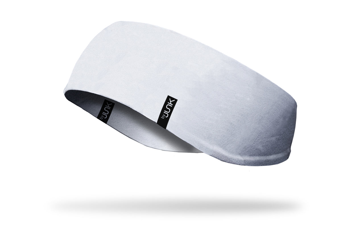 A white JUNK Brands Ear Warmer. - Side 1
