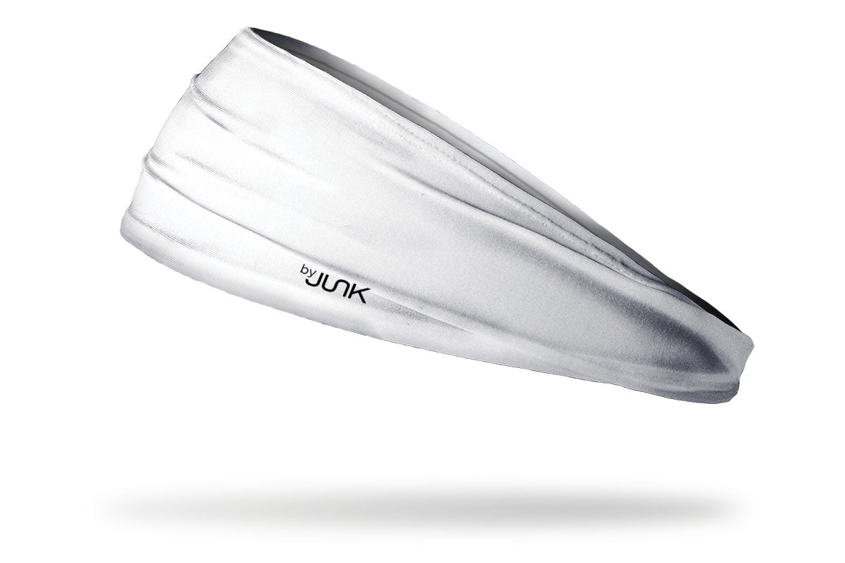 A white JUNK Brands Big Bang Lite headband. - Side 1