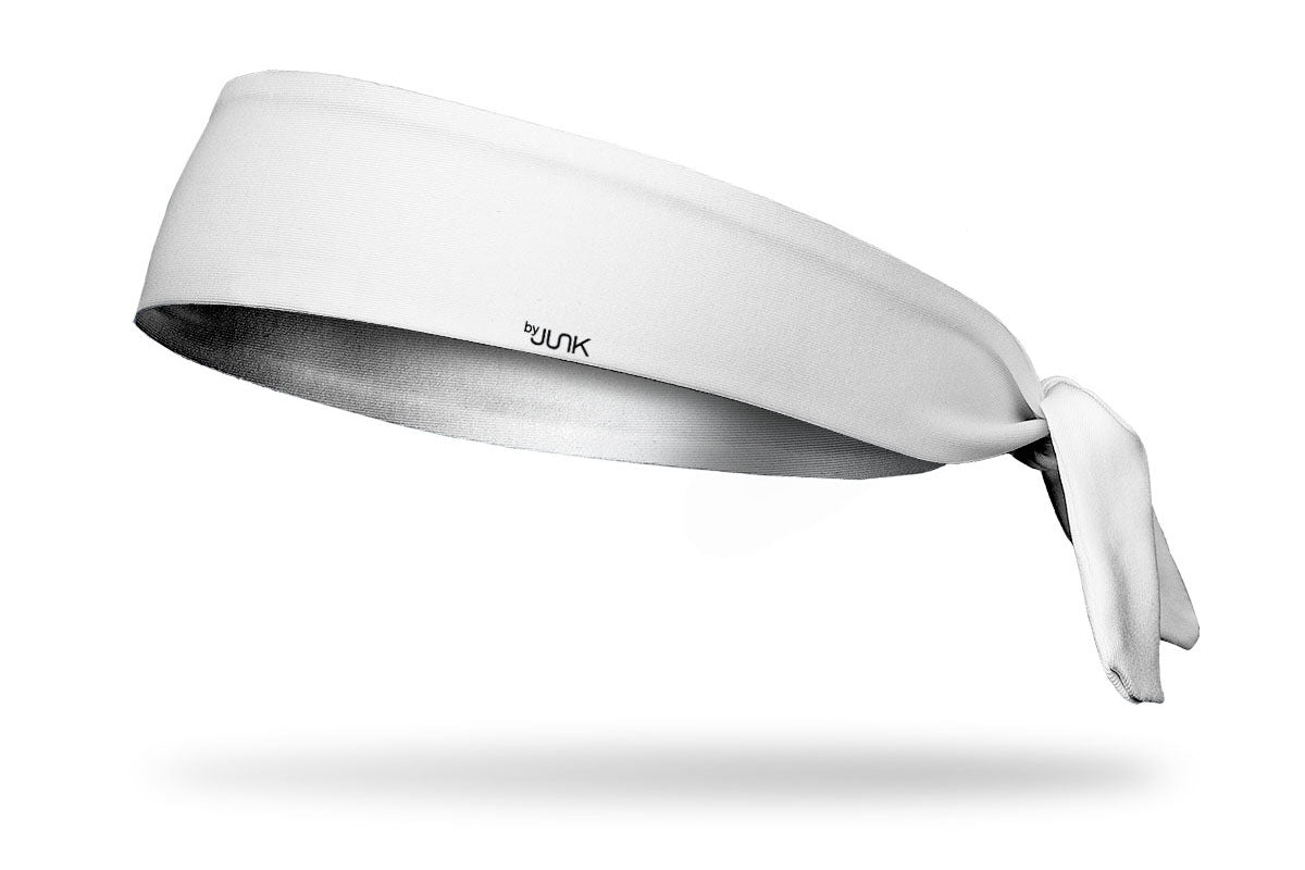 A white JUNK Brands Flex Tie headband. - Side 1